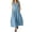 Sky Blue, variant on Women's Cotton Sleeveless Shirt Dress Collared Button Down Solid Color Casual Long Maxi Dress with Pockets Sky Blue XL(XL)