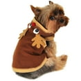 thumbnail image 1 of Holiday Pet Apparel SimplyDog Reindeer Character Dog Hoodie, Brown, 1 of 1