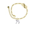 thumbnail image 2 of Delight Jewelry Silvertone Equestrian Horse Gold-tone Paw Infinity Link Chain Bracelet, 6"+2" Extender, 2 of 3