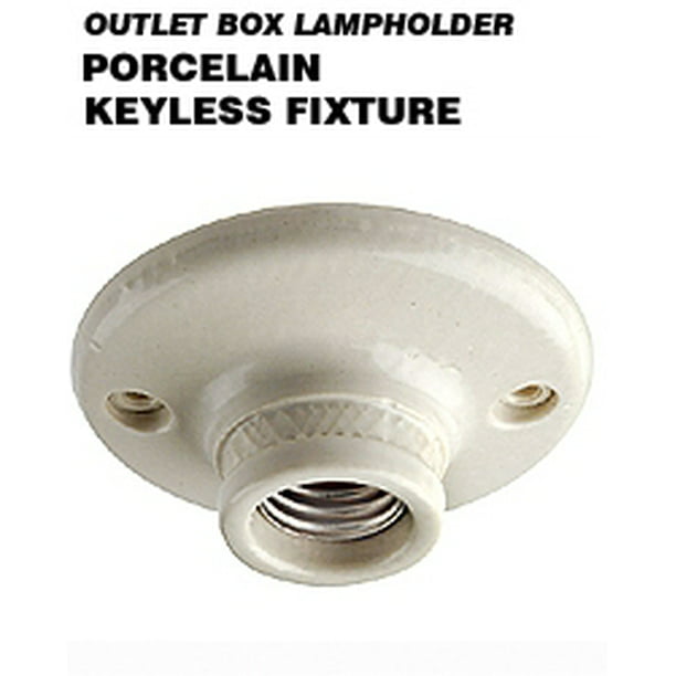 Leviton 9874 Box Mount Keyless, Keyless Light Fixture With Cage