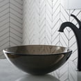 thumbnail image 4 of KRAUS Round Clear Brown Glass Vessel Bathroom Sink, 14 inch, 4 of 8