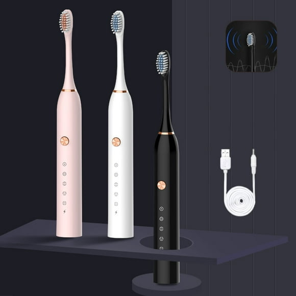 Xihbxyly Cepillo de Dientes Eléctrico, 5 Modos y 8 Cabezales de Repuesto, Carga Rápida En 2 Horas, Resistencia Al Agua Ipx65, Limpieza Profunda y Blanqueamiento, Cuidado Suave para Dientes Sensibles,