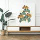 thumbnail image 2 of Pegatinas de pared de hojas de GINKGO doradas, marrones y verdes I Adhesivos de pared autoadhesivos Plantas Hierba I Decoración para salón, dormitorio, baño, cocina, pasillo, adultos y niños, 2 of 4