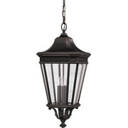 Cotswold Lane Outdoor Hanging Lantern - 26.5H in. Grecian Bronze