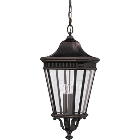 Cotswold Lane Outdoor Hanging Lantern - 26.5H in. Grecian Bronze
