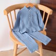 thumbnail image 5 of HAYIMI Toddler Boys Girls Long Sleeve Solid Color Tops T Shirt Pants Outfit Sets Cozy Clothes Sets, 5 of 8