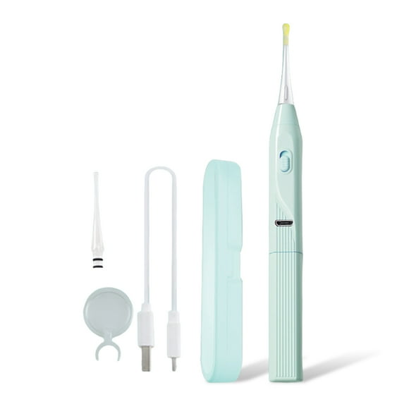 Youkk Earpick Set Rechargeable LED Flashlight Lighting Spoon Ear Wax Curette Kit Washable Reusable Cleaning Remover Picker