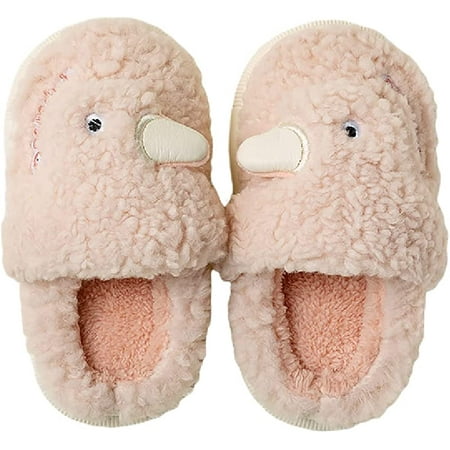 

CoCopeaunt Soft Plush Chick/Duckling Fuzzy Slippers for Girls Boys Winter Warm Fun Cute Animal Closed Toes Home Slippers