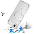 thumbnail image 2 of For iPhone 17 Air Transparent Matching Color Magnetic Ring Hybrid - White, 2 of 3