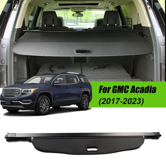 Fit 2017-2023 GMC Acadia Retractable Cargo Cover for 2017 2018 2019 2020 2021 2022 2023 GMC Acadia Accessory Rear Trunk Privacy Shield Shade, Black