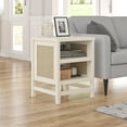 thumbnail image 2 of Lennon End Table, Ivory Oak and Faux Rattan, 2 of 9