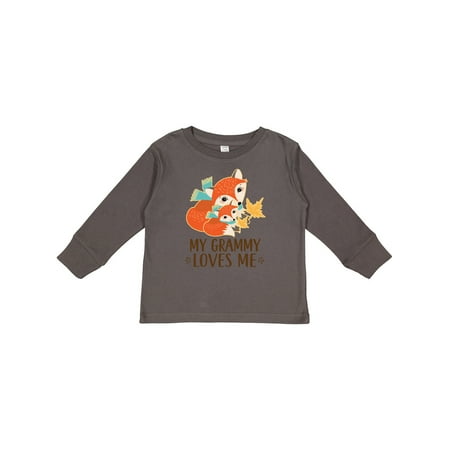 

Inktastic My Grammy Loves Me Fox Gift Toddler Boy or Toddler Girl Long Sleeve T-Shirt