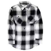 Urban Pipeline Boys Black & Blue Plaid Short Sleeve Button-Down Poplin Shirt