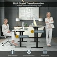 thumbnail image 4 of Gymax Bureau Électrique Debout Réglable en Hauteur Double Moteur Noir, 4 of 10