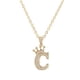 thumbnail image 5 of Minnieouse Collar con letras para mujer, decoración para el cuello, colgante elegante con alfabeto brillante, accesorio de moda, regalo de C 2piezas, 5 of 6