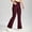 Burgundy, variant on Women's Fleece Lined Bootcut Pants, High Waisted Stretch Casual Pants, Warm Winter Work Pants with Pockets