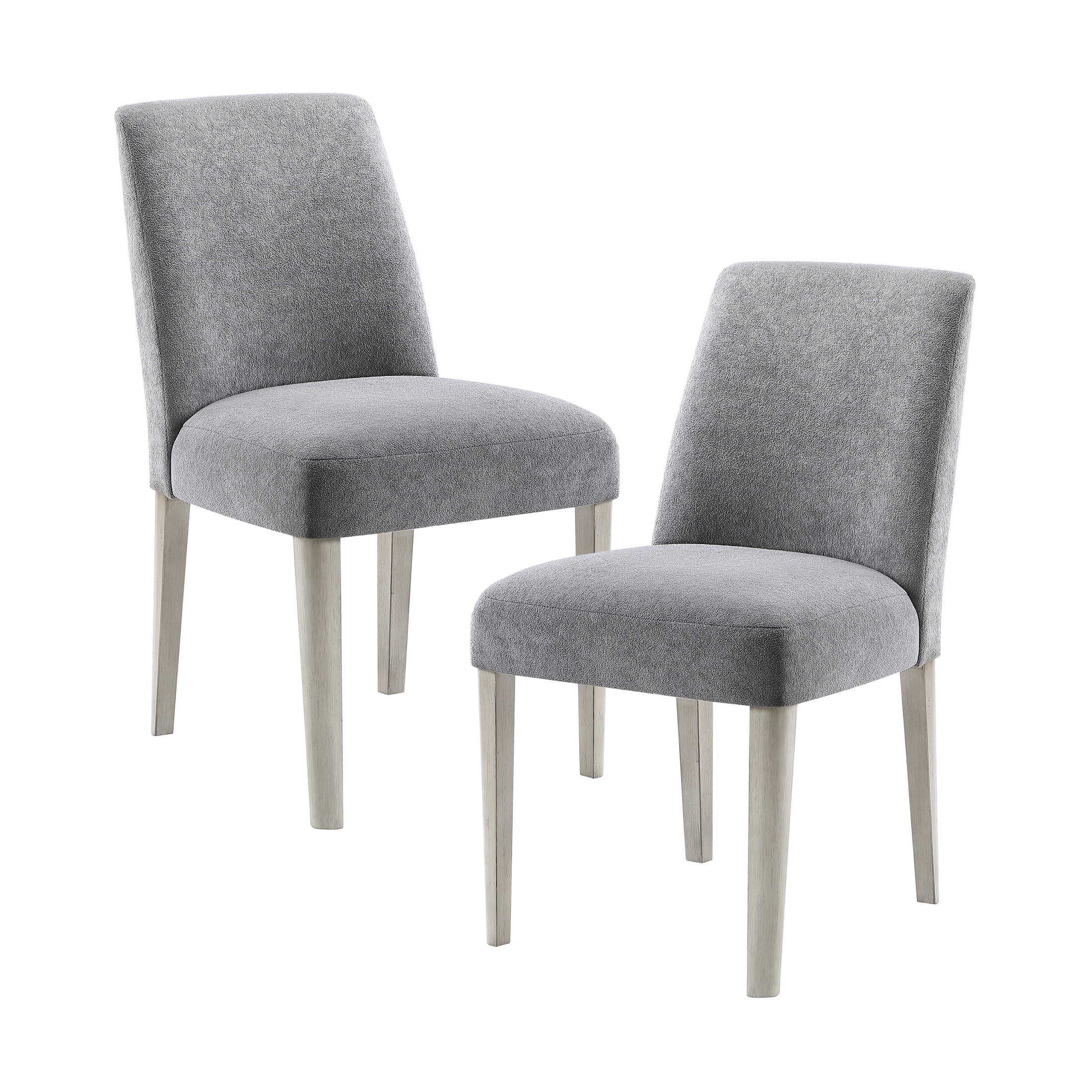 OakvillePark Vale Modern Boucle Dining Chairs, Dark Gray (Set of 2)