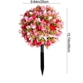 thumbnail image 3 of SPOORYYO Fake Tree Rose Ball Tree Outdoor Decoration Simulation Flower Ideal for Living Room Office Shop, 3 of 7