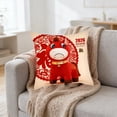 thumbnail image 4 of Uuiauoio Horse Zodiac Pillow Cover Flocked Plush Cute Animal Design Throw Pillow Case for Sofa Bed Living Room Home Decor Year of the Horse Theme, 4 of 6