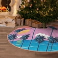 thumbnail image 5 of Sikiie Beach with Palm Trees Nativity Christmas Tree Skirt, Jesus Christian Winter Holiday Tree Mat Decoration(30-48IN)30", 5 of 6