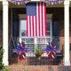 thumbnail image 1 of Independence Day Wreath Home Red White And Blue Wheats Ears Upside Downs Decorative Door Hanging Wreaths, 1 of 6