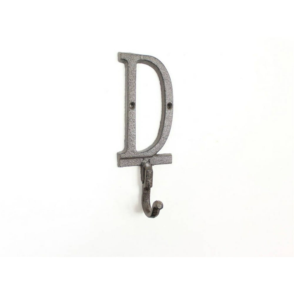 Cast Iron Letter D Alphabet Wall Hook 6