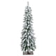 thumbnail image 5 of Árbol de Navidad Costway delgado preiluminado 120 cm flocado 100 luces LED, 5 of 6