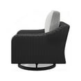 thumbnail image 6 of Tira 38 Inch Outdoor Swivel Lounge Chair, Cushioned, Resin, Black, Gray, 6 of 7
