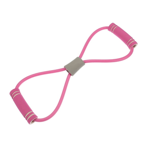 Unique Bargains 8-Shaped Resistance Band, Figure 8 Exercise Bands, 8 Word Elastic, Expander Elastic Muscle Training for Women Men for Yoga Gym Pink