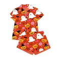 thumbnail image 5 of jiaxiM Womens Pajama Set, Halloween Pjs, Womens Halloween Pajama Sets, Pumpkin Print 2 Piece Outfit, Short Sleeve Top And Shorts, Lightweight Summer Loungewear Sleepwear, 5 of 5