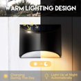 thumbnail image 4 of Luces LED solares para vallas, luces solares para jardín, luces solares impermeables para exteriores, para patio, puerta, patio, blanco cálido, paquete de 2 JAMW Sencillez, 4 of 5