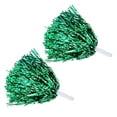 thumbnail image 2 of SUSUchens 2Pcs Cheerleading Pom Poms with Plastic Handle Colorful Metallic Foil Pom Poms for Cheerleader Spirited Sports Dance Cheer-up Props for Women Girls Cheerleading Captain Green, 2 of 13