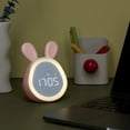 thumbnail image 4 of COM1950s Bunny Alarm Clock with Night Light,Adjustable Brightness and Volume,Usb Rechargeable Bedroom Clock with 5 Ringtones,Dual Alarms,4.4 X 3.5 X 2.9 In, 4 of 9