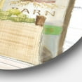 thumbnail image 2 of Designart « Bouteilles de Vin Chardonnay Blanc » Art Mural Rond en Métal Style Ferme, 2 of 3