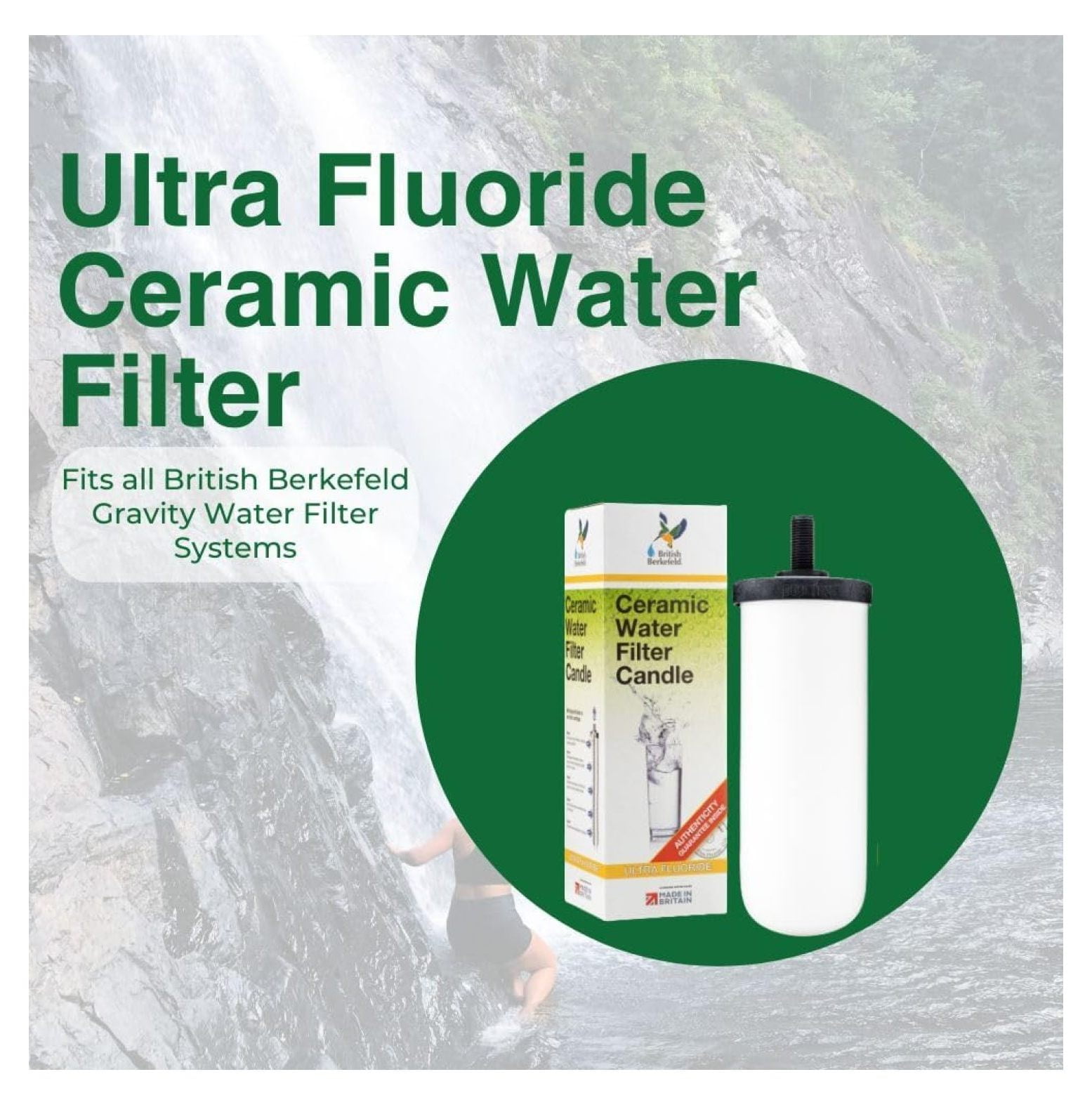 Ultra Fluoride Ceramic Drinking Water Filter Cartridge W9120133 for All Gravity Water Filter Systems