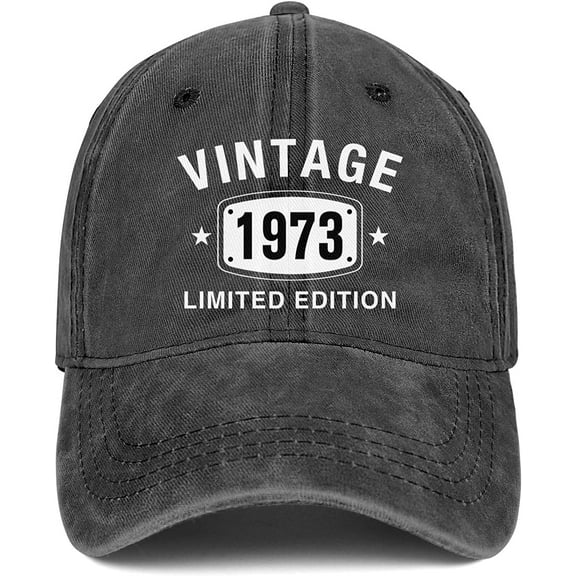 50th Birthday Gifts for Men Women 1973 Hats Vintage 50 Year Old Embroidered Baseball Cap