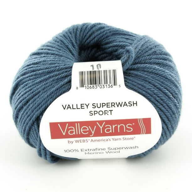 Valley Yarns Superwash Sport, Sport Weight Yarn, 100 Extra Fine Merino