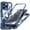 Blue, variant on ANTSHARE For iPhone 16 Pro Max Case, Built-in HD Screen Protector & Rotatable Kickstand Ring, Full Body Protective Shockproof Cover For iPhone 16 Pro Max-Black