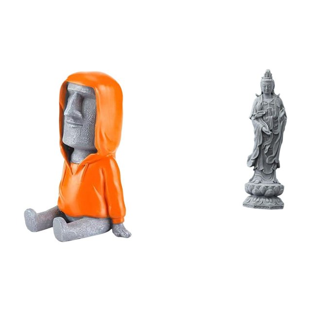 Estatua De Cabeza De Isla De Pascua Moai, Escultura De Retrato Antiguo De Resina Para Dormitorio, Estantería, Accesorios Yin, Adorno, Regalos Tradicionales, Escultura De Buda Femenino Kuanyin,