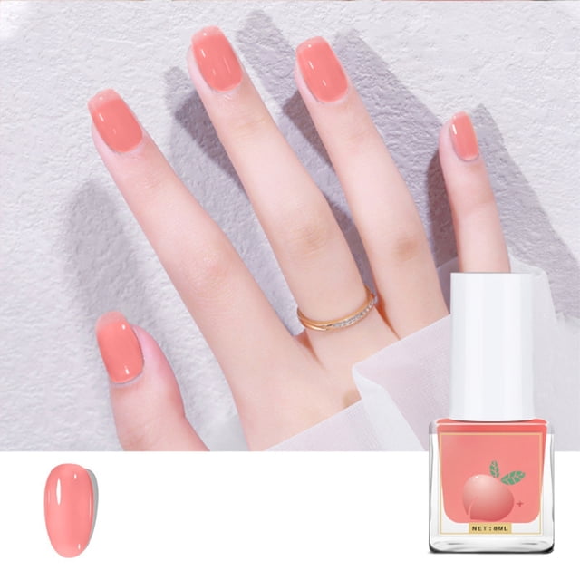 Vernis à Ongles Pelable à Base d'Eau pour Femmes, Séchage Rapide, Transparent, Longue Durée, 8ML