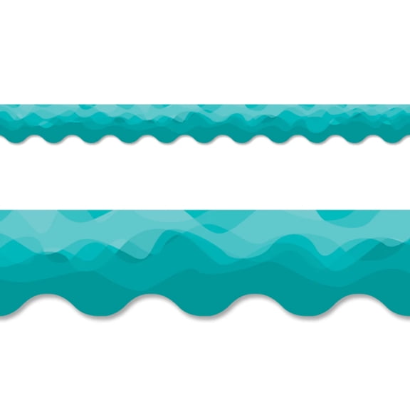 Creative Teaching Waves of Teal EZ Border (CTP 10516)