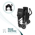 thumbnail image 5 of WONDERFOLD W1 Original Stroller Wagon (2 Seater) - Wagon Stroller with Seats with 5-Point Harnesses, Adjustable Push Handle, and Sun Canopy, Jet Black, 5 of 7