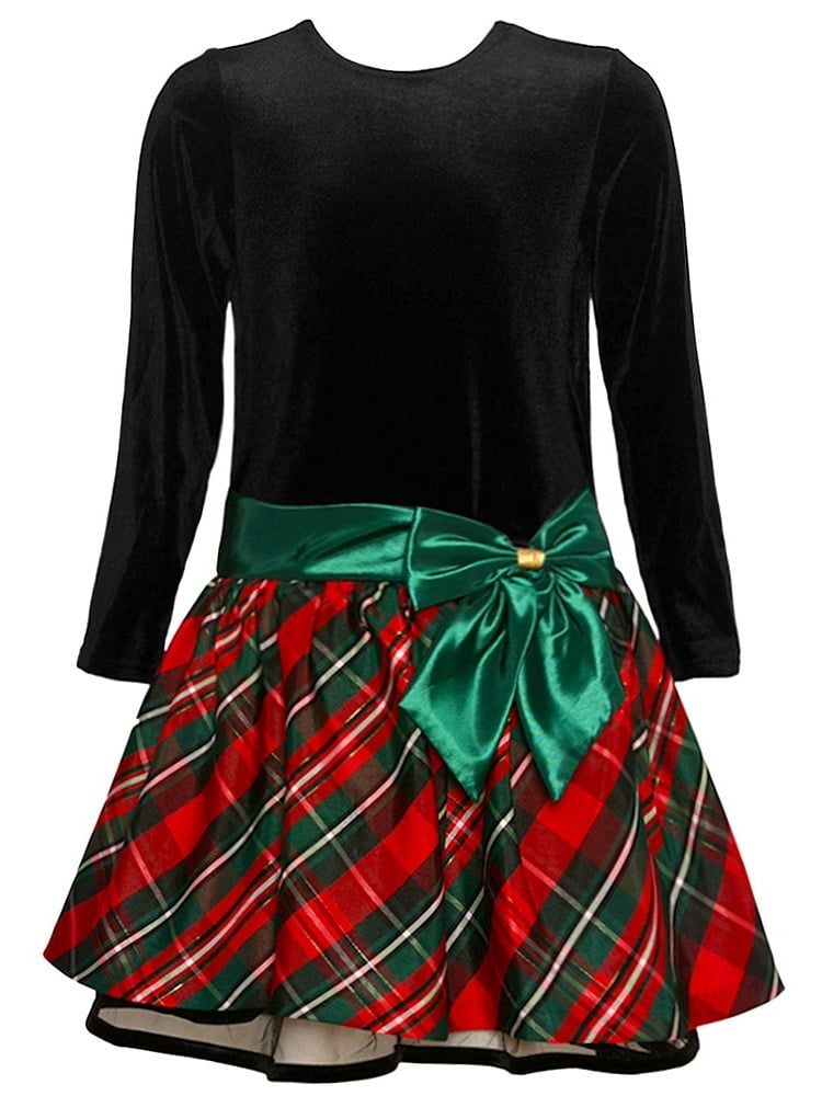 red and green plaid christmas dress