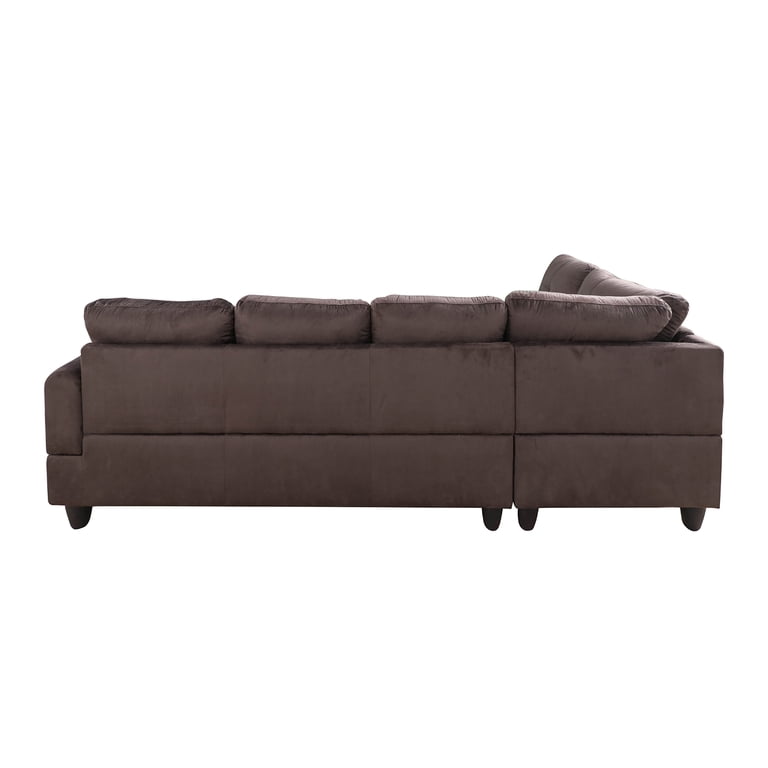 Hommoo Flannel 4-Seat Couch Sofa Set, L Shaped Couch Living Room
