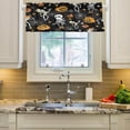 thumbnail image 3 of Coolnut Dancing Halloween Skeletons Pumpkins Valance Curtains for Kitchen or Bathroom, 54x18in Valances Window Treatment Rod Pocket Drape Light Filtering Living Room Bedroom Decor, 3 of 6