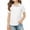 White, variant on BTDECLAR Girls Short Sleeve Dressy Shirts Button Down Summer School Uniform Solid Color Shirt Kids Loose Fit Casual Pleated Blouses Tops