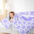 thumbnail image 4 of jejeloiu Initial Letter B Full Size Comforter Sets,Purple Kawaii Bows Bedding Sets For Bowtie Lover Reversible 3pcs, 4 of 8