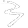 thumbnail image 2 of 925 Italian Sterling Silver 5mm Solid Figaro Chain, FREE Microfiber Cloth, ITProLux Link Mens Womens Necklace, Giorgio Bergamo, 2 of 7