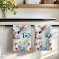 thumbnail image 7 of Happy Easter Kitchen Towels Set of 1, Spring Grey Bunny Colorful Eggs Flower Blue Absorbent Dish Towels for Kitchen, Microfiber Hand Towel, Quick Drying Tea Towel for Cleaning Decorative Dishcloths, 7 of 7