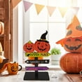 thumbnail image 6 of 1X Tombstone Ornament Clearance! Nomeni Halloween Wooden Block Sign Decor Table Mantle Wood Signs with Halloween Decorations Witch for Home Farmhouse Tabletop, Home Decor Promotion Sale!, 6 of 9
